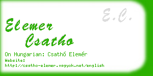 elemer csatho business card