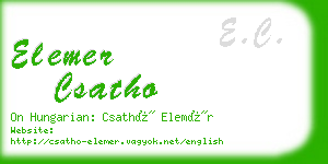 elemer csatho business card